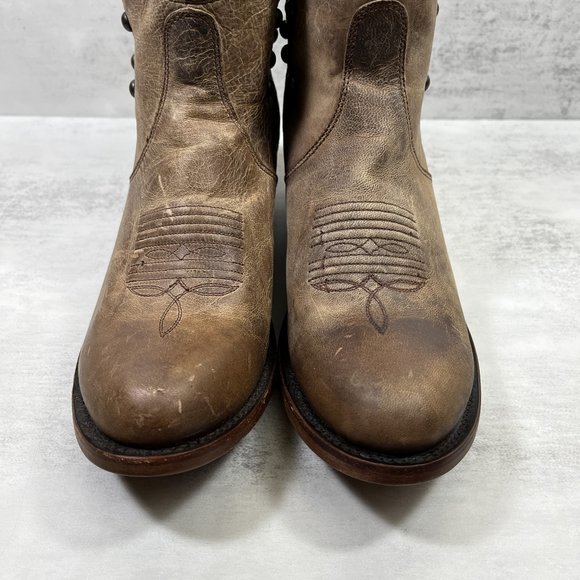 Shyanne Leather Studded Ankle Western Boots - Women's Size 8.5 - Picture 6 of 11